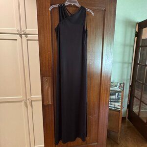 Vintage Black Multi-Strap Shoulder Dress